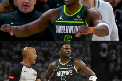 VIDEO: Anthony Edwards Makes His Feelings Extremely Clear To The Referees Over Their “Trash” Call During Wolves-Thunder Game