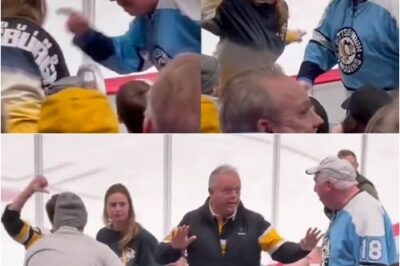 The elderly Pittsburgh Penguins fan acted like a thug when he brazenly snatched something from the child’s hand. And then in a fit of rage, the boy’s mother almost beat the old man to death. There are many supporters but also many opponents, so let’s review the video to see who is right and who is wrong?