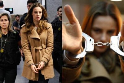 Paolla Oliveira grava cena em que sua personagem da novela ‘Amor à Vida’ será presa pela polícia