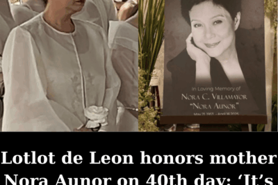 Lotlot de Leon Breaks Silence on Nora Aunor’s 40th Day: ‘Still Hurts, Ma’ — A Heartbreaking Tribute You Can’t Miss