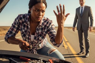 UNA MUJER NEGRA AYUDA A UN MILLONARIO A ARREGLAR SU COCHE ROTO — cuando él ve el ANILLO en su dedo… Quedó atónito…