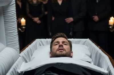 DESPERTÓ EN SU PROPIO FUNERAL Y ESCUCHÓ A SU ESPOSA DECIRLE A SU AMANTE: “NOS LIBRAMOS DE ÉL”