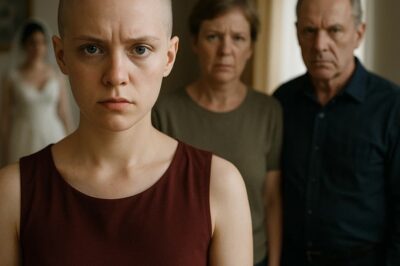 Me desperté sin un solo cabello en la cabeza justo el día anterior a la boda de mi hermana. Mientras dormía, mi madre había cortado mi melena para asegurarse de que no superara en belleza a la novia. “Es lo justo”, murmuró sin culpa. Mi padre añadió con crueldad: “Quizá ahora alguien te tenga lástima.” Pero no tenían idea del infierno que desataría después…