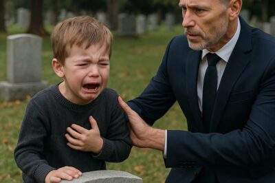 Niño llora en la tumba de su madre y dice: “Ella todavía está viva.” Hasta que un millonario que estaba allí hace algo que deja a todos en shock.