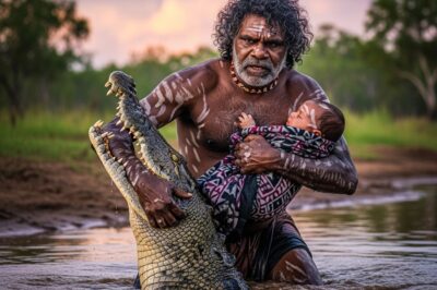 NATIVO ACHA BEBÊ NO BOSQUE E SE CHOCA COM CROCODILO GIGANTE PERTO DELE, ATÉ QUE…