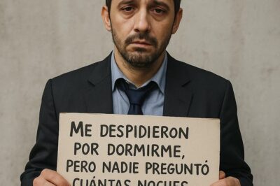 “Me despidieron por dormirme, pero nadie preguntó cuántas noches llevaba sin probar bocado”