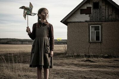 In 1934, deep in the Oklahoma Panhandle, twelve-year-old Clara Mae Riggins lived with her grandfather in a tiny sod house. The walls, made of earth and grass, smelled of dry clay and dust. Outside, the Dust Bowl had painted the sky a rusty red and turned the soil to drifting ash. But Clara Mae was not afraid. With a pocket knife in one hand and a head full of questions, she faced each day with determination. Her grandfather, a retired telegraph operator whose fingers were bent from decades of tapping out messages, once told her, “If you can hear the wind, you can understand it.” Most people thought it was just a poetic saying, but Clara took it as a challenge. She scavenged around abandoned farms, collecting what the relentless dust hadn’t swallowed—twisted wires, torn sheets of tin roofing, the crooked blades of a broken barn fan. In the yard, with the wind whipping her hair across her face, she hammered, bolted, and bent metal until her fingers were raw. Slowly, she built a fragile wind-powered contraption—ugly, perhaps, but stubborn enough to turn with even the faintest breeze. Then one day, the device hummed to life. For the first time in months, the old battery held just enough charge to power their radio. That night, Clara and her grandfather sat close to the speaker, leaning in as distant voices broke through the static—news from faraway cities, the sound of fiddle music drifting in from Texas. For one precious hour each week, they weren’t alone in the dark. Word spread across the county. Farmers in worn overalls, faces etched with worry, began to knock on their door. Clara never kept her invention a secret. She shared her scraps-and-wind magic openly, teaching anyone who asked how to turn the restless wind into light. When the earth gave nothing, Clara Mae Riggins gave her neighbors a flicker of hope—a reason to gather, listen, and remember the sound of possibility.