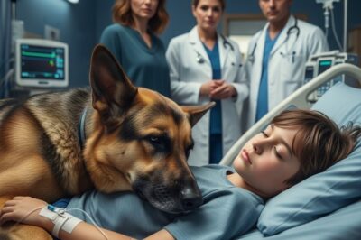 Before the operation, the little boy embraced his dog, but the animal suddenly leaped off the bed and attacked one of the surgeons: everyone froze when they discovered the shocking reason behind its reaction