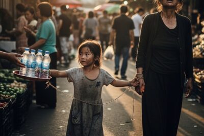 «Tenía apenas seis años —vendía agua bajo la lluvia, no por sí misma, sino para sostener a su madre desequilibrada. Lo que sucedió cuando un automóvil de lujo se detuvo a su lado lo transformó todo…»