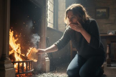 “Mi esposo dijo que solo serían unos días fuera… pero mientras retiraba las cenizas de la chimenea, descubrí algo que jamás podré olvidar.”