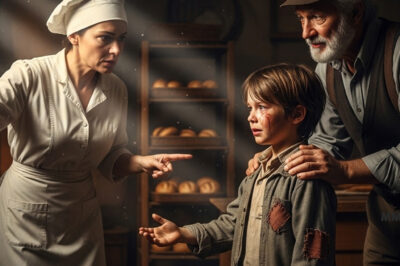 Entré a la panadería con el estómago vacío… y el corazón todavía más. Tenía apenas ocho años y ya no recordaba la última vez que había probado algo caliente.