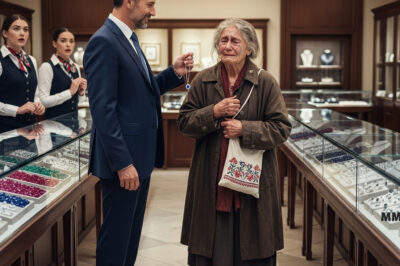 La anciana tembló al recibir la pequeña caja aterciopelada que el propio señor Herrera colocó en sus manos. La sostenía como si fuera un tesoro sagrado. Sus labios se movían, pero las palabras no salían. Solo lágrimas silenciosas surcaban su rostro curtido por los años y el sol.