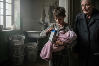 Era una fresca tarde otoñal en Willowbrook cuando Caleb, un niño de diez años, se movía sigilosamente entre los puestos del mercado. No buscaba manzanas, ni pan, ni los pasteles recién horneados que hacían salivar a cualquiera. Su objetivo era mucho más urgente: un cartón de leche que colgaba descuidadamente del bolso de la señora Evelyn Hart.