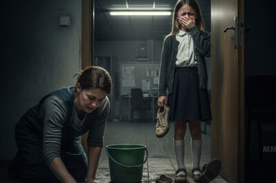 El reloj marcaba casi la medianoche y yo seguía de rodillas, fregando el piso de la oficina. El olor a lavandina me mareaba, pero no podía darme el lujo de descansar.