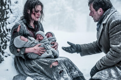 El leve murmullo de la nevada se mezclaba con un sonido inesperado: el llanto agudo de un recién nacido, acompañado de la voz de una mujer que trataba de calmarlo con palabras suaves.