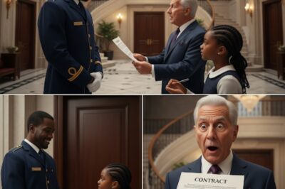 “Si tu hija logra traducir este contrato, duplicaré tu salario” — dijo el magnate al portero afroamericano. Unos minutos después, quedó impactado con el talento de la niña…