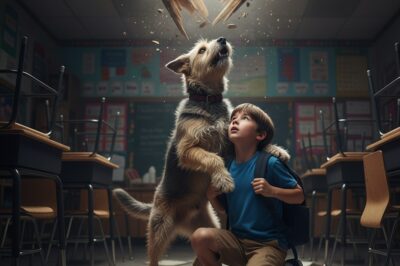 EL CACHORRO QUE SIGUIÓ A SU DUEÑO HASTA LA ESCUELA… Y LE SALVÓ LA VIDA