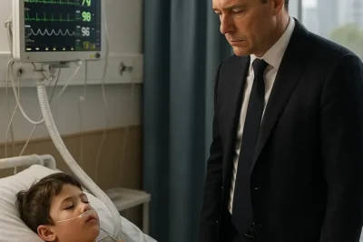 En el hospital más lujoso de la ciudad, un empresario multimillonario observaba en silencio a su hijo de 7 años, postrado en coma y conectado a una máquina que apenas lo mantenía con vida.