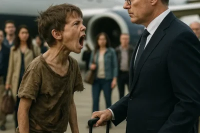 “¡No subas al avión! ¡Va a explotar!” – Gritó un niño sin hogar a un empresario rico, y la verdad dejó a todos sin palabras…