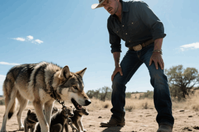 Un Vaquero Encuentra a Un Lobo Encadenado Con Su Cachorro… Lo Que Pasó Después Dadie Lo Podía Creer…