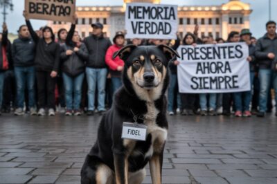 EL PERRO QUE ACOMPAÑÓ LA MARCHA POR SU DU