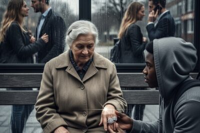 Todos ignoraron a la anciana perdida, hasta que un adolescente negro le tomó la mano. Ella era una multimillonaria.