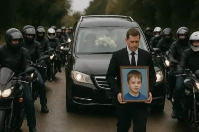 Cientos de moteros se presentaron en el funeral de un niño al que nadie quería enterrar porque su padre estaba en la cárcel por asesinato.