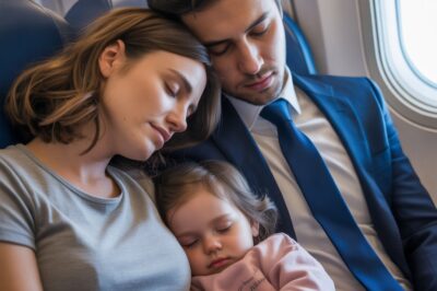 Una madre agotada y su bebé se quedan dormidos en el hombro de un empresario durante un vuelo. Lo que ocurre al despertar la deja sin voz…