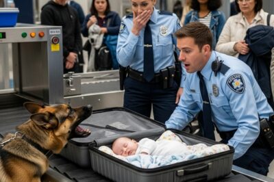 Perro K9 ladra a una maleta en el aeropuerto — dentro estaba una niña de 2 años desaparecida