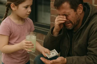 Niña de 7 años le da limonada y parte de sus ahorros a un hombre que lloraba frente a una tienda — Dos días después, aparece un helicóptero