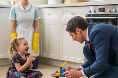 LA HUMILDE EMPLEADA LLEVA A SU HIJITA AL TRABAJO… Y EL GESTO DEL MILLONARIO DEJÓ A TODOS EN SHOCK