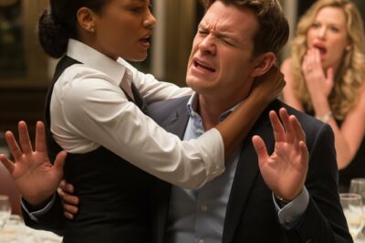 “Una camarera humilde y de piel negra, acostumbrada a soportar las humillaciones de clientes arrogantes, jamás imaginó que un millonario en plena cena pública la despreciaría delante de todos. Lo que nadie sospechaba era su reacción: un inesperado golpe de kárate que cambió por completo la escena y destapó una verdad oculta que dejó a la élite en estado de shock.”