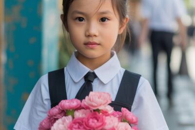 Una chica vende flores en la calle para comprar sus utensilios. Todos la ignoran, hasta que un día su pupitre vacío aparece en la escuela…