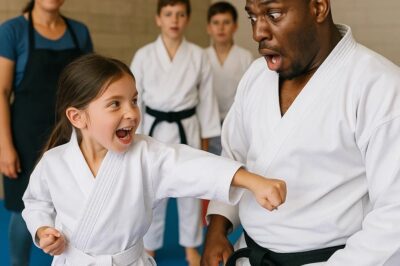 “Un cinturón negro desafió a la hija de la empleada como broma — su primer golpe sorprendió al dojo”