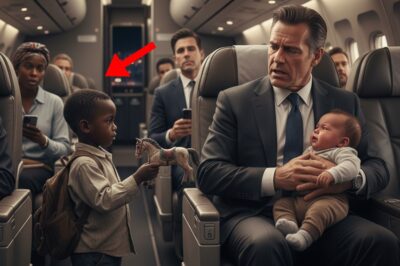 “El bebé del multimillonario lloraba sin parar en el avión — Hasta que un niño pobre de raza negra hizo lo impensable”
