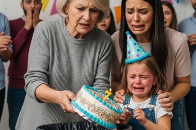 Mi suegra tiró el pastel de cumpleaños de mi hija a la basura… pero lo que pasó después la dejó sin palabras