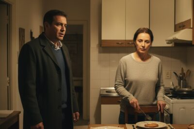 Después de dejar a su amante, Ramírez la despidió con un gesto afectuoso y manejó rumbo a su hogar. Al llegar al edificio, se detuvo unos segundos en la entrada, repasando mentalmente el discurso que debía darle a su esposa. Subió las escaleras, tomó aire y empujó la puerta.