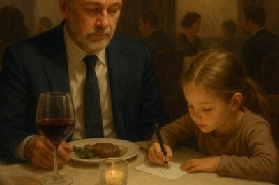Un Millonario Solitario Cena Solo — Hasta Que Una Niña Escribe Algo En Su Servilleta.