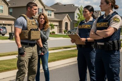 ¡Falsos policías de la HOA abofetean a mi esposa – su esposo, un Navy SEAL, les destroza la cara!