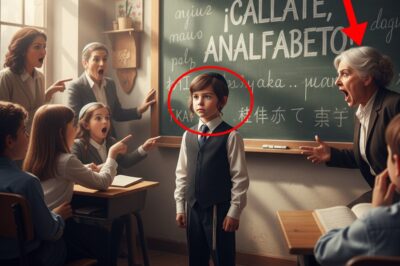 “¡CÁLLATE, ANALFABETO!” — gritó la profesora… hasta que el niño judío escribió en 7 idiomas
