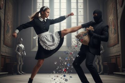 La empleada doméstica se enfrenta a un secuestrador para proteger a su patrón millonario y al pequeño heredero…