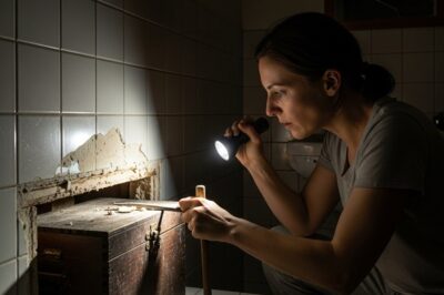 Mi esposo se encerraba en el baño todas las noches durante horas: una noche llevé una linterna y lo que descubrí detrás de los azulejos me dejó helada