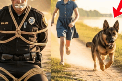 Una niña y su perro encuentran a un oficial atado y abandonado a su suerte en la orilla del río — Lo que hizo el perro derritió corazones