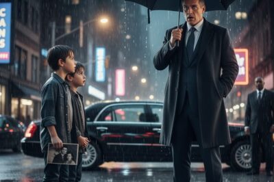 Dos Hermanos Empapados Bajo la Lluvia Descubren que el Multimillonario Frente a Ellos es su Padre