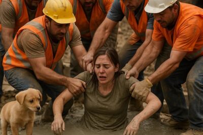 El cachorro trató de salvar a su madre, pero lo que hicieron los constructores dejó a todos sin palabras.
