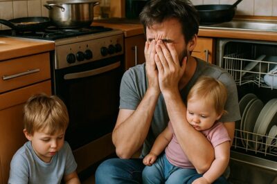 El día en que mi esposo tuvo que cocinar, lavar, limpiar y cuidar a los niños — la realidad lo quebró