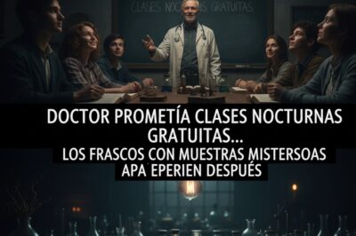 Doctor prometía clases nocturnas gratuitas: los frascos con muestras misteriosas aparecieron después