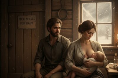 “El ranchero se quedó solo con un bebé hambriento tras la muerte de su esposa… hasta que alguien llamó a la puerta con los pechos llenos.”
