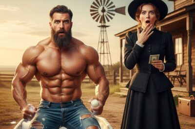 “Con solo cinco dólares, una viuda vestida de negro adquiere un rancho y queda atónita al hallar a un coloso vaquero dándose un baño.”