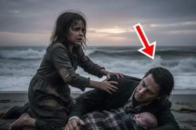 Una niña negra sin hogar encuentra a un multimillonario inconsciente junto a su hijo arrastrado por la marea, y entonces…